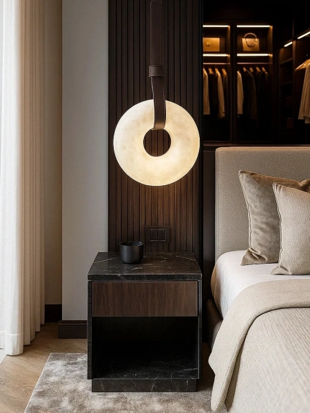 Pendant lamp Calcena P1 Alabaster Spanish Marble LED 12W 3CCT BRS