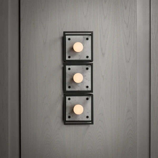 Wall light Caged Small White Marble e27 Wall light Caged Small White Marble e27