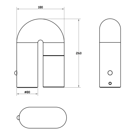 Table lamp Arch Wood Touch LED