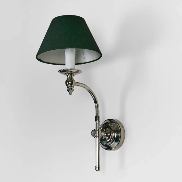 Wall light Soho Curved Base Shiny E14 H 430 NKL