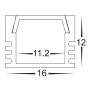 Aluminium Profile HV9693-1612-WHT 1m