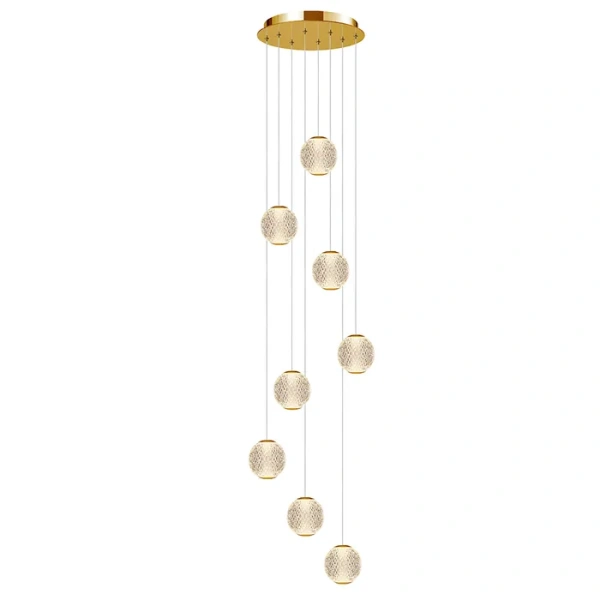 Langdon-8 Light LED Pendant Gold 3K Langdon-8 Light LED Pendant Gold 3K