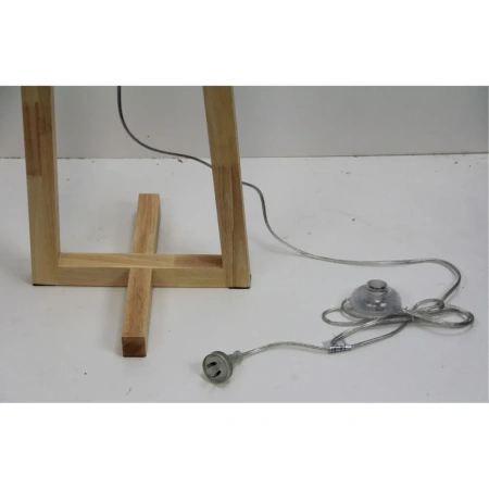 Floor lamp EDRA TIMBER w- BLACK COTTON SHADE