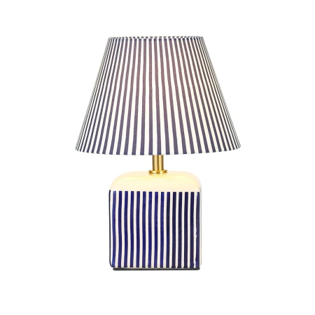 Table lamp Amaris Ceramic E27 Blue Stripe