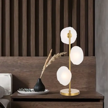 Table lamp ZECCA 3 LTS D200 ANT GOLD FROST