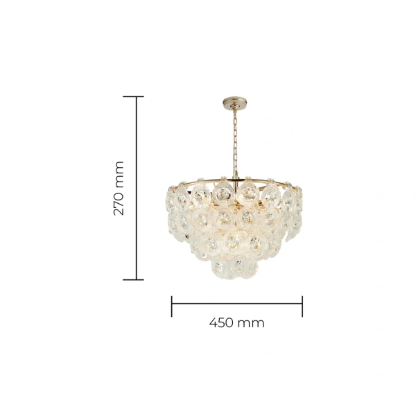 Pendant lamp Kira D45 E14 BRS