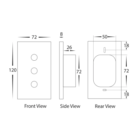 Dimmer Wall Switch Single Gang White HV9111 Wifi