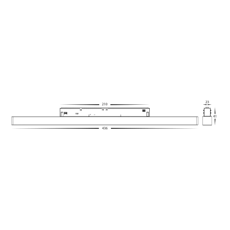 Track lense light HCP-1029203 BK 48V 24W