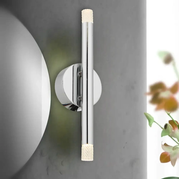 Wall light MILAZO 2 LED 2x3w LED NON-DIM 3K IP44 CHR
