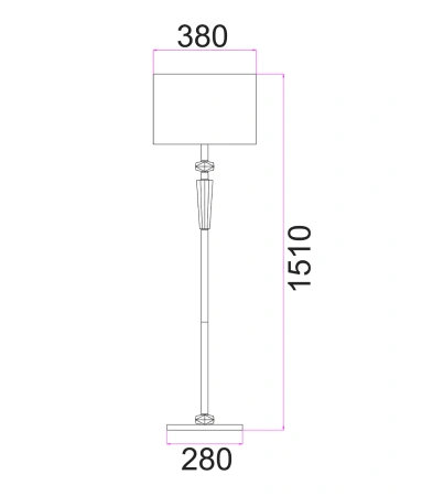 Floor lamp CRISTALLO-F1 E27 WHT