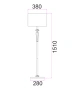Floor lamp CRISTALLO-F1 E27 WHT