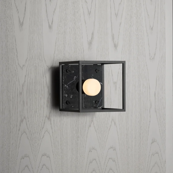 Wall light Caged Small Black Marble e27 Wall light Caged Small Black Marble e27