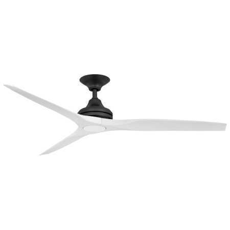 Ceiling fan Spitfire AC D60 Black Base White Blades 17w LED Light