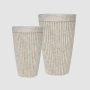 Elwood Set of 2 Tall Planters 1.0kg Ivory
