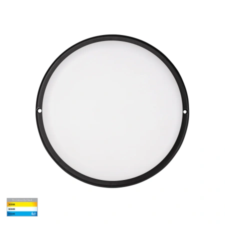 Wall or Ceiling light Muovi HV3525T-BLK 12W TRI Colour Dimmable
