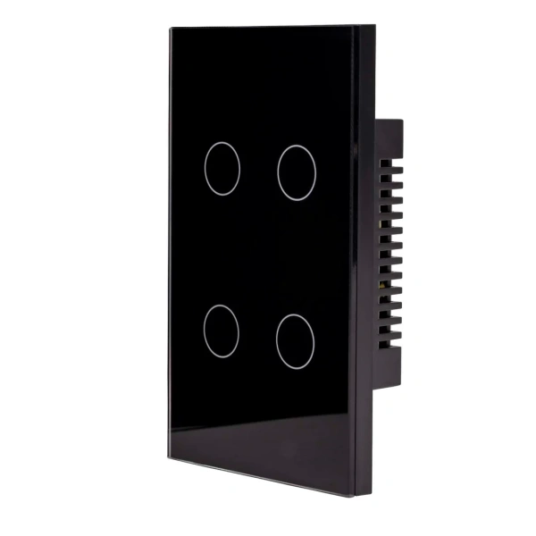 Wall Switch 4 Gang Black HV9210-4 Wifi