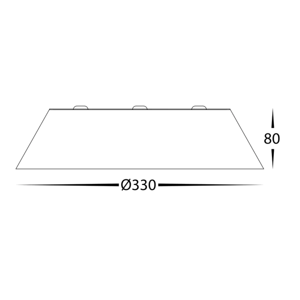 Ceiling light Noyer 330mm Walnut Timber