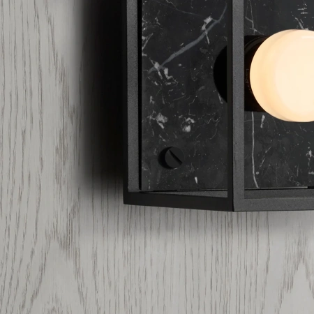 Wall light Caged Small Black Marble e27
