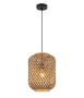 Pendant lamp CESTA Cylinder Brown Natural Bamboo