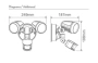 Wall light MURO-PRO-30 IP54 Tricol 30W LED Sens BLK