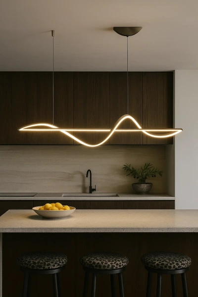 Pendant lamp Famous linear P1 LED 20W 3CCT L1600 BK