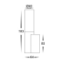 Wall light Akril LED D40 BL