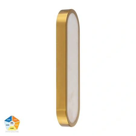 Wall light Auster Alabaster LED 12W 5CCT IP44 HV8011S-GLDALB