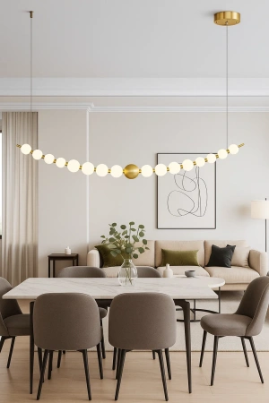 Pendant lamp Cloud P52 L125 LED 20W BRS