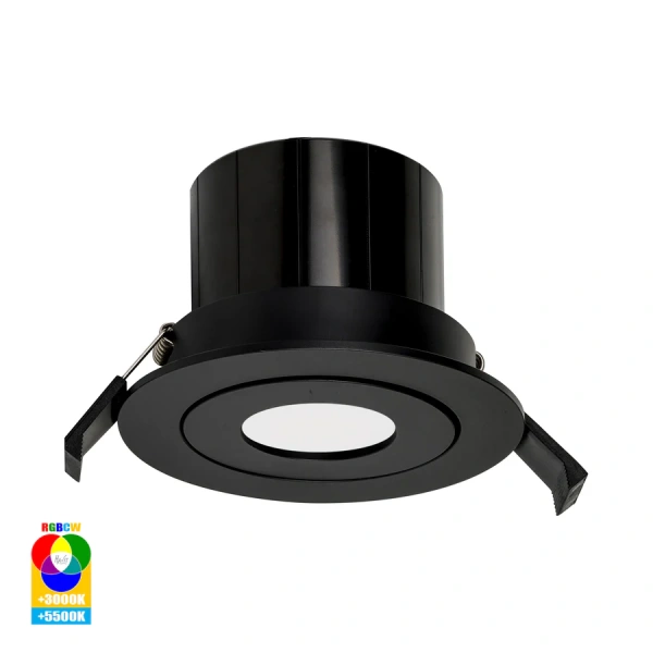 Recessed Tilt Downlight Prime RGBCW LED 12W IP54 WIFI BLK Recessed Tilt Downlight Prime RGBCW LED 12W IP54 WIFI BLK