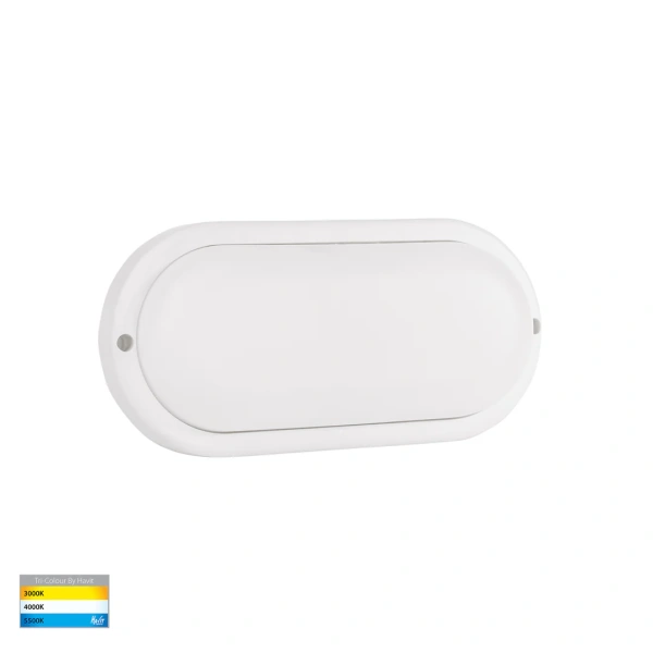 Wall or Ceiling light Muovi Oval HV3527T-WHT 7W TRI Colour Dimmable