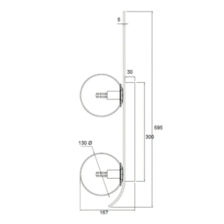 Wall lamp Oris 2 G9 AMB BRS