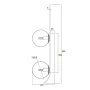 Wall lamp Oris 2 G9 AMB BRS