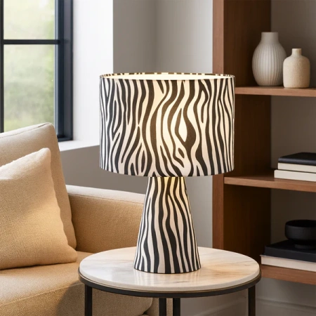 Table lamp Momo Zebra E27 BL