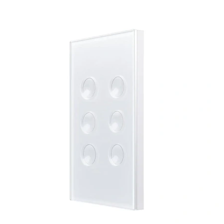 Wall Switch 6 Gang Scalloped Zigbee Wifi WHT