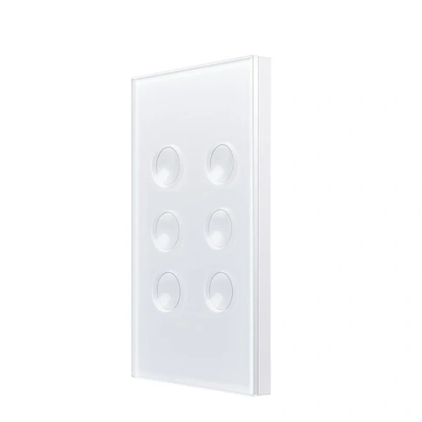 Wall Switch 6 Gang Scalloped Zigbee Wifi WHT