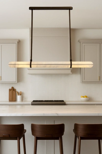 Pendant lamp Ayra Alabaster Spanish Marble LED 40W L120 BL