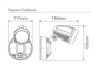 Wall light MURO-PRO-15 IP54 Tricol 15W LED BLK