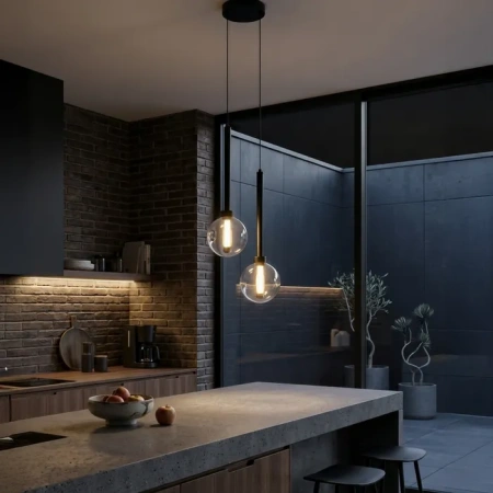 Pendant light Meteor 2 LED 8W BLK
