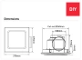 Exhaust fan Novaline II Small Aquare L27 30W DIY WHT