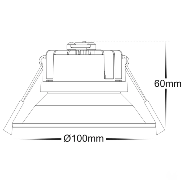 Recessed downlight Gleam WHT Fixed 3CCT LED 9W IP54 Recessed downlight Gleam WHT Fixed 3CCT LED 9W IP54