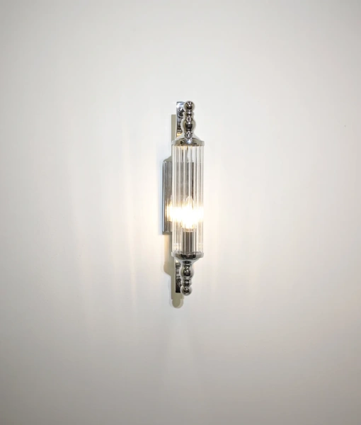 Wall light RODILLO2 Tubular Clear Glass Chrome 10W Wall light RODILLO2 Tubular Clear Glass Chrome 10W