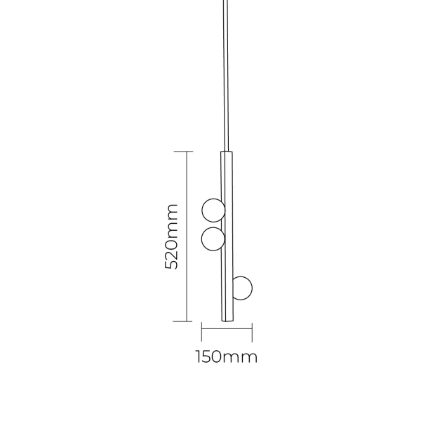Pendant lamp Tivor marble BL