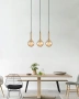 Pendant lamp TRATTINO 1X3S E27 brass