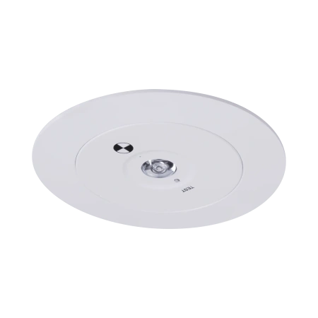 Recessed emergency light Evac D63 3.5W non-maintained WHT