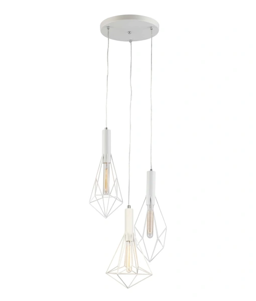 Pendant lamp WHITEBAND 3x Bird Cage With Round Base
