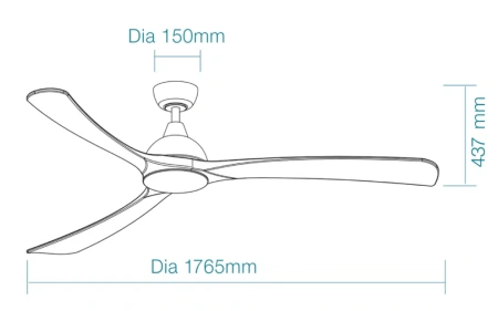 Ceiling Fan Norfolk Aero DC 70 Wi-Fi 30W NBL