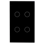 Wall Switch 4 Gang Black HV9210-4 Wifi