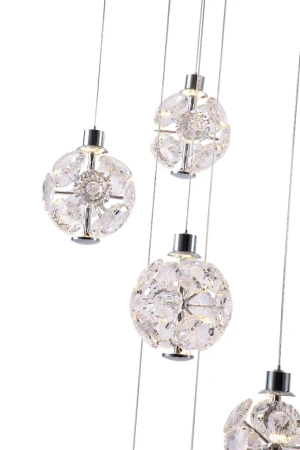 Pendant lamp ADRIANA 12 LED 80W CHR Remote