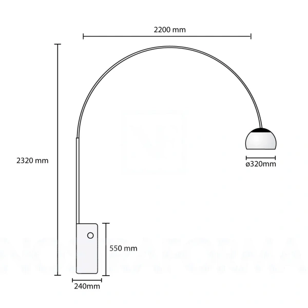 Floor lamp Kors F1 CR