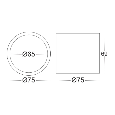 Surface downlight Nella Surface Mounted 12V 3CCT LED 7W BLK